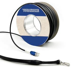1000ft/300m OD-5mm Industrial TPU OS2 LC to LC Outdoor Armored Fiber Optic Cable, Duplex Single Mode Fiber Patch Cable, 9/125um Uniboot LC Fiber with Pulling Eye Kit Installed on one end (Black)