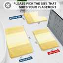 Arotive Microfiber Bathroom Rugs, Shaggy Soft and Absorbent Bath Rug, Non-Slip, Thick Plush Machine Washable Dry Bath Mats for Bathroom, Tub and Shower, 24x16, Light Yellow, Rectangular