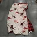 Bedsure Christmas Duvet Cover Queen - Christmas Bedding Set, Reversible Buffalo Check Printed Plaid Duvet Cover, 3 Pieces Bedding Set with 2 Pillow Shams (Queen, Reindeer)