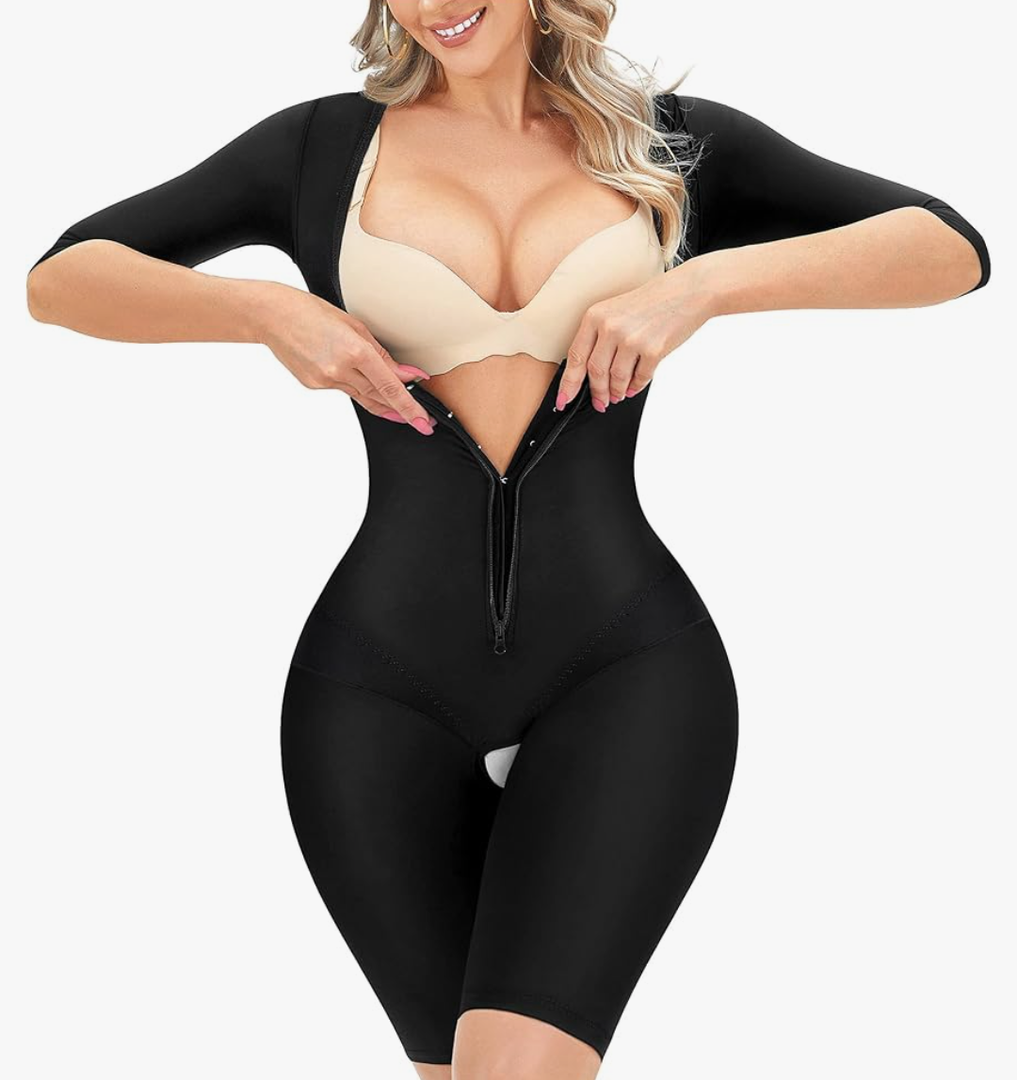 RDSIANE Shapewear for Women Tummy Control Fajas Colombianas Waist Trainer Bodysuits Butt Lifter Upper Arm Compression Shaper, SizeL