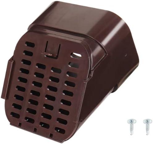 3"x4" Type-A Gutter Downspout Extensions Gutter Downspouts Downspout Diverter Outlet Filter and Leaf Guard for Bottom of Downspouts Extender (Brown)