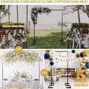 8.2 FT Wedding Arch Rectangle Stand Square Backdrop Stand, Extra Clamps to Table Rod Stand, Adjustable Photo Booth Background Kit, Balloon Arch Stand for Valentines Day Birthday Baby Shower Decor