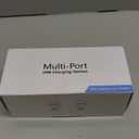 100W Charging Station for Multiple Devices, 10-Port USB Fast Charging Station with Adjustable Dividers & 10 Cables- Multi Device Organizer Charging Dock for iPhone, iPad, Tablets & More(White)