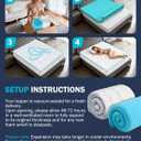 Dual Layer 4 Inch Memory Foam Mattress Topper King Size, 2" Cooling Gel Memory Foam & 2" Pillow Top Mattress Pad Cover for Back Pain Relief, Deep Elastic Pocket, Medium Support, White