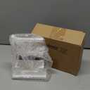 Weysat Real Estate Business Card Holder Wooden Display Stand Farmhouse Business Card Organizer Real Estate Agent Gifts Supplies for Office Reception(Blue)