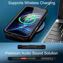 Ezanmull for iPhone Air Waterproof Case, with Built-in Screen Protector Dustproof Shockproof [Compatible with MagSafe] Full Body Underwater Protective Phone Cover for iPhone Air 6.5" (Black)