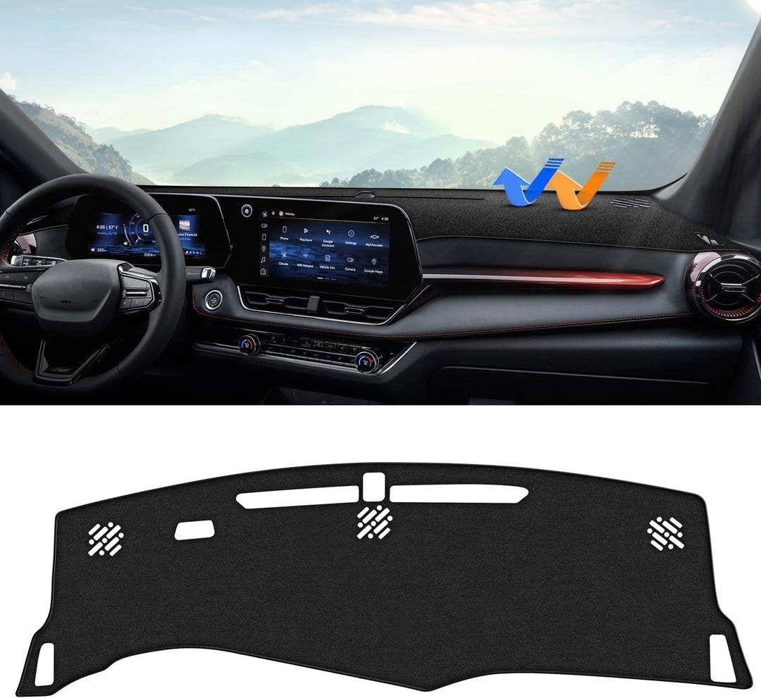 Autorder Dashboard Cover Mat for 2025 2026 Chevrolet Equinox Accessories Dash Cover Upgrade Velvet Dash Mat UV Rays Protector (Not for Chevrolet Equinox EV)