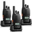 Retevis H777D Walkie Talkies Long Range with LCD Screen, Emergency 16CH, NOAA, USB-C Charging, Handheld Rechargeable 2 Way Radio, Durable Two Way Radio for Hunting Camping Off-Road(3 Pack)