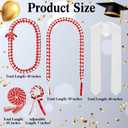 Canlierr 18 Pcs 2026 Graduation Leis and Stole and Honor Cords with Tassel Braided Necklace Adjustable for Student Graduation Gifts Party Supplies(Red and White)