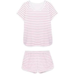 Hilinker Womens Sexy Pajama Set Ruched Lace Trim Cami and Shorts Summer Cute Pjs 2 Piece M