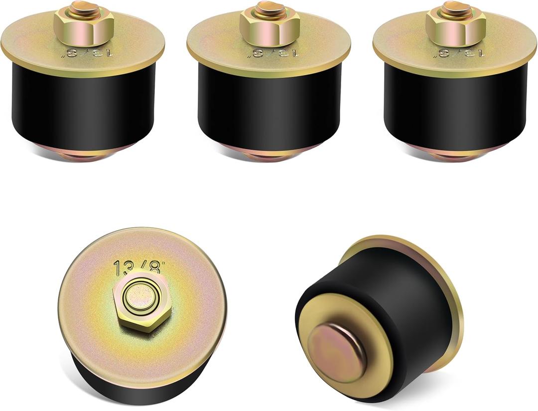 Siptenk 1-3/8" Freeze Rubber Expansion Plug 5 pcs, Automotive Rubber Expandable Freeze Plugs for Engine