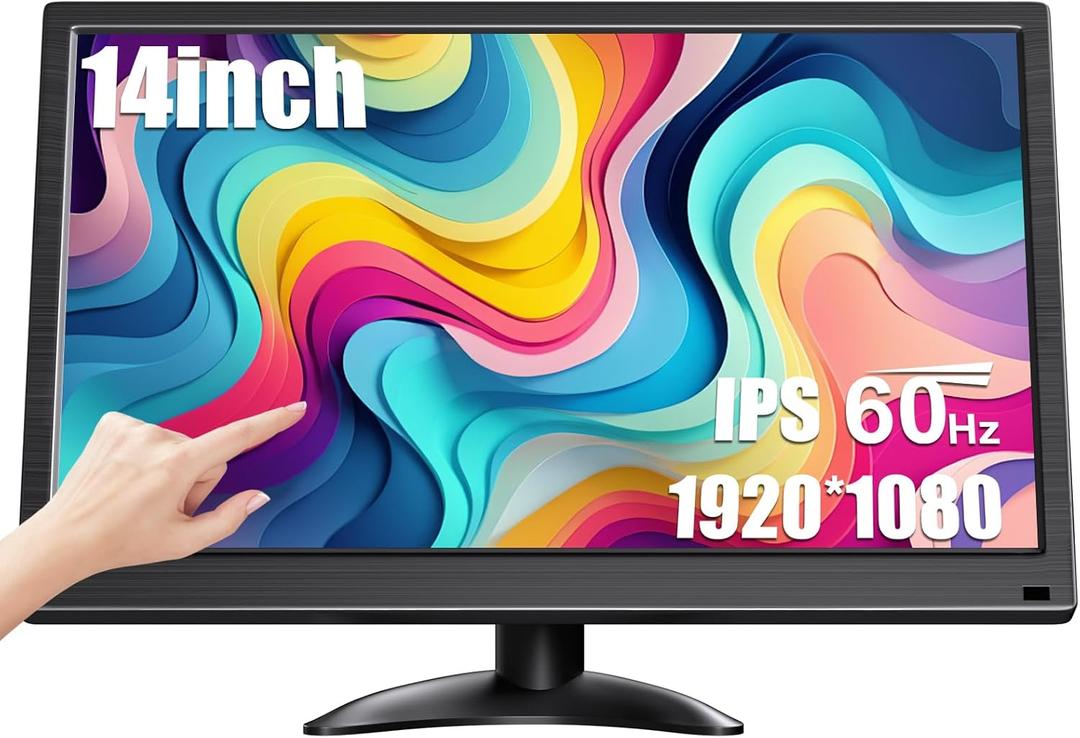 14 Inch Touch Screen Monitor FHD 1080P 60hz 99% sRGB IPS/BNC/HDMI/USB-C Computer Monitor Plug & Play, for Laptop PC Phone Raspberry Pi Switch PS4 PS5