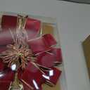 SY Super Bang Velvet Christmas Tree Topper, Red/Gold 48x12 Inch Christmas Bow Tree Topper for Xmas Tree Decorations, for Xmas Ornaments Holiday Home Indoor/Outdoor Wedding Thanksgiving Decor.