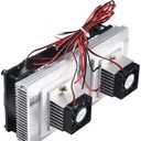 Mini Air Conditioner DC 12V DIY Thermoelectric Peltier Refrigeration Cooling System Heat Sink Conduction Module Semiconductor Fridge Refrigeration Cooling System DIY Kit (Dual)