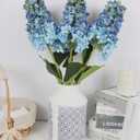 IPOPU Royal Blue Hydrangea Artificial Flowers 3Stems Real Touch Blue Flowers 31.5” Fake Hydrangeas Tall Fake Flowers for Baby Shower Centerpieces DIY Wedding Table Party Decoration (Royal Blue)