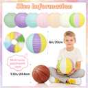 2 x 12 Pcs Pastel Paper Lanterns - 8" Hanging Round Paper Lanterns for Pastel Classroom Decor, Baby Shower Decorations, Birthday, Wedding Spring Party & Office Decor