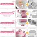 Baby Bath Seat for Babies 6 Months & up Non-Slip Toddler Bath Seats for Sitting Up Infant Bathtub Chair with Suction Cups and Soft Cushion for Baby Shower Tub Seat