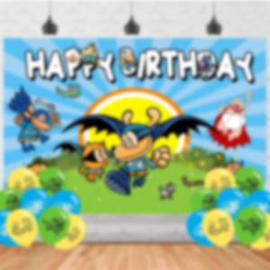 Cartoon Dog Birthday Party Supplies Backdrop 5x3Cartoon Men Cartoon Hero Dog Happy Birthday Background Photography Cartoon Party Decorations Banner Photo Booth Props