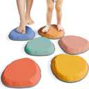 ZICOTO Fun Stepping Stones for Kids Engaging Indoor & Outdoor Activity for Toddlers | Non-Slip Balance & Coordination Obstacle Course | Sensory Play Set of 6 for Ages 1-4, 7.8x7.8x1.1 Inches