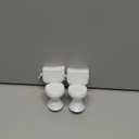 2 Pieces Mini Toilet Seat Toy Doll House Furniture Miniature Classic Bathroom Baby Toilet Toy Tiny Cake Topper Bathroom Furniture Dollhouse Accessories (White)