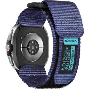 Nereides Watch Band Compatible with Samsung Galaxy watch8 40/44mm, watch 8 Classic 46mm for Men Women, Nylon Sports Adjustable Replacement Strap(Blue)
