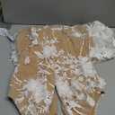 Dress The Population Womens Audrey Spaghetti Strap Midi A-line 3D Floral Dress, S