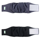 Wegreeco Washable Male Dog Belly Band Pack of 2 Washable Male Dog Belly Wrap,  Doggie Dog Diapers Male for Doggy Puppy (Black, Charcoal, Small)