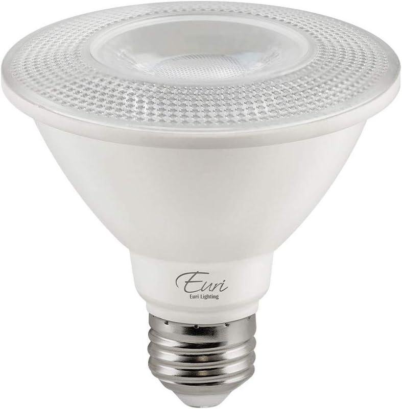 Euri Lighting EP30-11W6000es Dimmable LED PAR30 Short Neck, 11W (75W Equal) 850lm, 80CRI, Soft White (3000K) 40 Beam Angle, Damp Rated, UL, Energy Star, 3YR 25K HR WTY, One Count