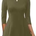 RUMIA Cocktail Dresses for Women A-Line Boat Neck Mini Dress (XS-2XL) (Medium)