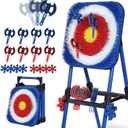 Axe Throwing Bristle Target with 16 Throwing Axes Set, Foldable Axe Throwing Game for Backyard, Outdoor Games, Yard Game, Carnival Games