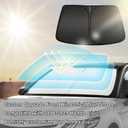 Windshield Sun Shade Compatible with Honda Civic 1500 2026-2016, 4-Layers Front Window Shade 240T Sunshade Sun Visor Protector Foldable Blocks UV Rays