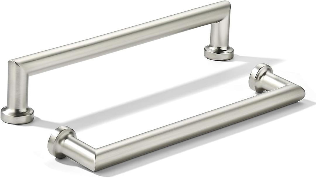 khtumeware 2-Pack 6-Inch(152mm) Brushed Nickel Cabinet Pulls,Heavy-Duty Solid Satin Nickel Handles for Kitchen Cabinets, Cupboards, Drawers and Bathroom Hardware