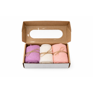 Newborn Photography Props - 3 Pcs Stretch Wraps, Professional Baby Photo Props, Long Ripple Wrap for 0-6 Months (Purple, White, Pink)