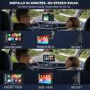 Portable Wireless Carplay Car Screen carplay, 7" Touchscreen for Car with Apple Car Play & Android Auto Backup Camera/Mirror Link/Voice Control/Bluetooth/GPS/AUX/FM All Vehicle