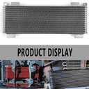 40k Transmission Oil Cooler LPD47391, Compatible with Heavy Duty 40,000 GVW Max Low Pressure Drop Trans Cooler with Mounting Hardware (Silver)