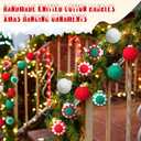 Suncalla 12 Pcs Christmas Balls Ornaments Crochet Ornaments 2.36 inches Knitted Xmas Balls Red and Green Handmade Crochet Hanging Tree Decor for Holiday Party Decoration