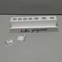 CHONIC Storage Holder for Dyson Airwrap, Farmhouse Curling Iron Accessories Rack Wall Mount, Wood Hair Wrap Styler Tools Holder, Vacuum Attachments Display Stand for Bathroom Organizer (White)