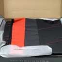 HChengkikz Car Seat Covers Full Set,Leather Seat Covers,Breathable and Sporty Car Seat Cover,Universal Fit Anti-Slip Seat Covers for SUV Cars Sedan and Truck(Full Seat,Black+Red,N2)