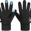 rivmount Kids Warm Winter Gloves Touchscreen Water-Resistant Cycling Running Skiing in Outdoor Cold Weather for Boy Girl (S(4-6 years), Black)