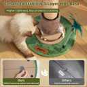 Cat Scratching Post, Famifit 39" Nature Sisal Cat Scratch Post for Indoor Cats, Large Cat Scratcher with Cat Toy Mouse Hole & Interactive Wooden Ball for Kittens Adults Cats