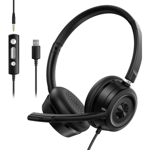 Soothielec Bluetooth Headset with Noise Cancelling Microphone, Wireless Headset with Mic for Work & USB Dongle for PC/Computer/Laptop/Cell Phones