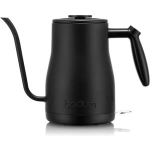 Bodum 34oz Bistro Gooseneck Electric Water Kettle, Pour Over Coffee & Tea, Stainless Steel, Matte Black