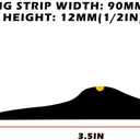 Papillon Garage Door Bottom Seal Strip, Weatherproof EPDM Rubber Threshold, Fits All Standard Doors, Easy for DIY Homeowners, No Adhesive (10Ft, Black)