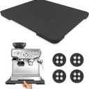 Appliance Slider 360 Rolling Tray for Coffee Maker Bamboo Coffee Pot Slider Tray for Countertop Rotation Sliding Tray with Wheels, Appliances Mat Easily from Under The Cabinet Black(15.7"13")