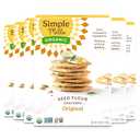 Simple Mills Organic Seed Crackers, Original - Gluten Free, Vegan, Healthy Snacks, Paleo Friendly, 4.25 Ounce (Pack of 6) BBD 03/07/2026