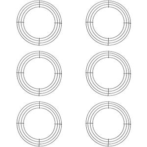 6pcs Wreath Frame,Metal Wreath Form Dark Green Wire Rings,DIY Round Wreaths for Crafts & Floral Decorations on Weddings/Christmas Home Party Celebrations10inch