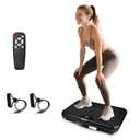 ROTAI Vibration Plate Exercise Machine for Lymphatic Drainage Massager & Weight Loss, Shake Plate 400 lbs Capacity, Whole Body Vibrating Plate Workout for Women and Men (Black)