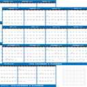 32" x 48" 2026 Wall Calendar Folded Wet & Dry Erase 12 Month Annual Yearly Wall Planner Vertical-Horizontal,Reversible