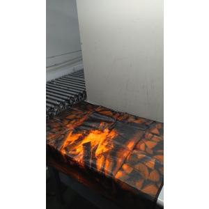 Burning Firewood Backdrop Burning Fireplace Blazing Fire Flaming Woods Warm Photography Background Winter Camping Barbecue Christmas Party Portrait Studio Photo Props Polyester 31x38"