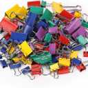 Mr. Pen- Metal Binder Clips, 100 pcs, Assorted Sizes, Colored Binder Paper Clips, Bulk Paper Clamps for Office Supplies, Home, School, Business, Document Organizing